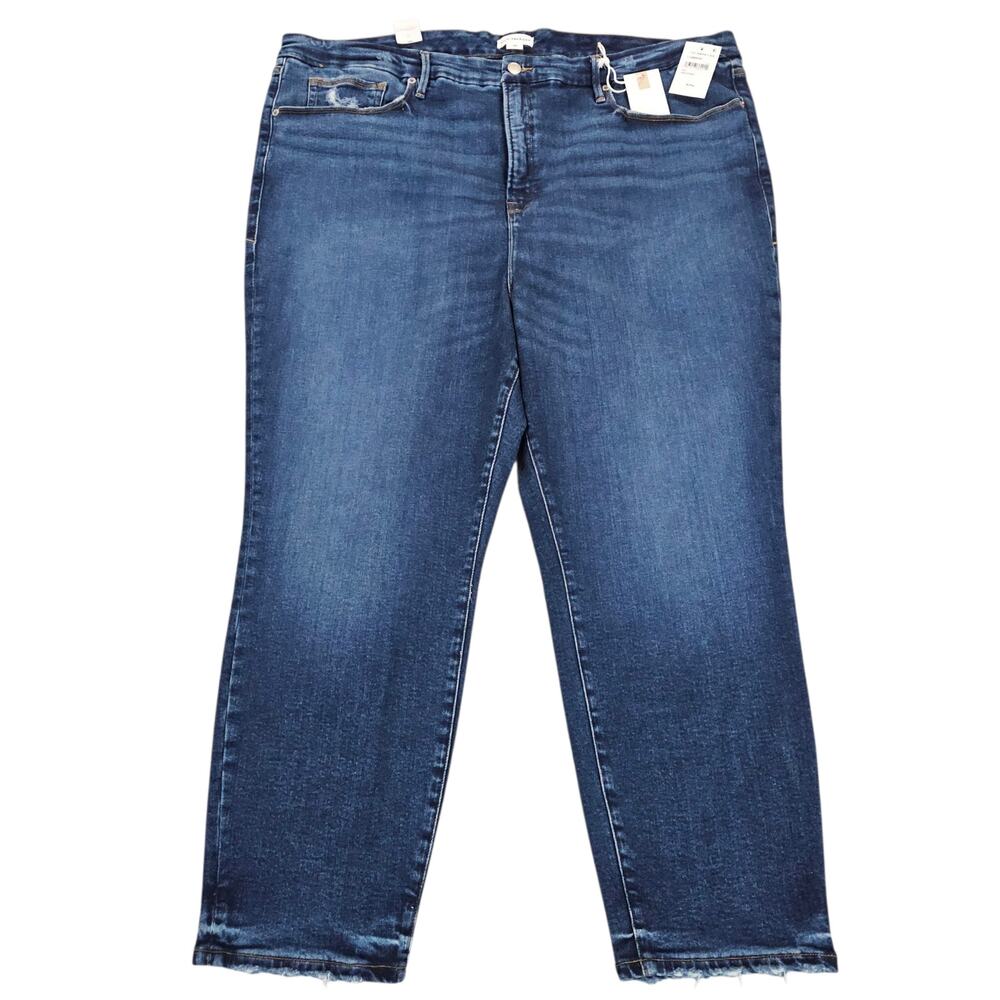 NWT Good American Jeans Womens Size 26 Cropped Casual Comfort Sculpting Stretch